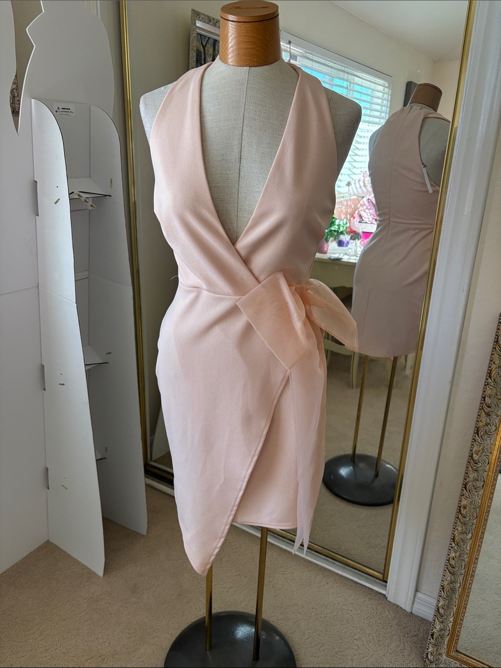 ASOS Blush Wrap Mini Dress